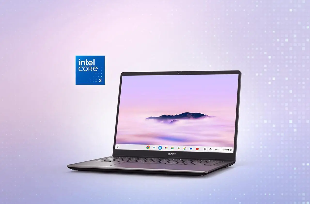 Acer Chromebook Plus 514 14 Touchscreen Laptop with Google AI Intel Core 3 processor N355 1920 x 1200 - Chrome OS - 8GB RAM 512GB SSD - Image 2