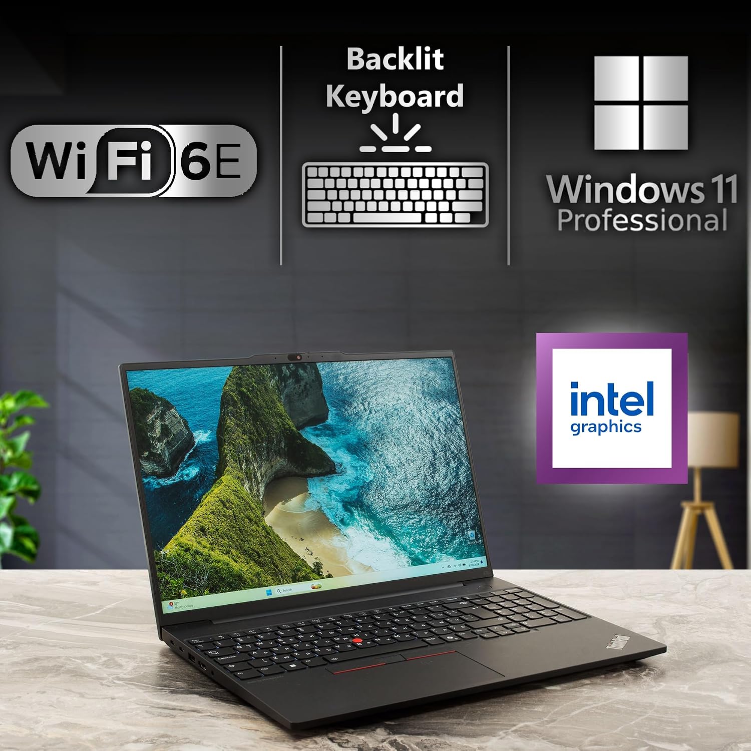 Lenovo ThinkPad E16 Gen 3, 16″ FHD+ IPS Display, Intel Ultra 7 255H
